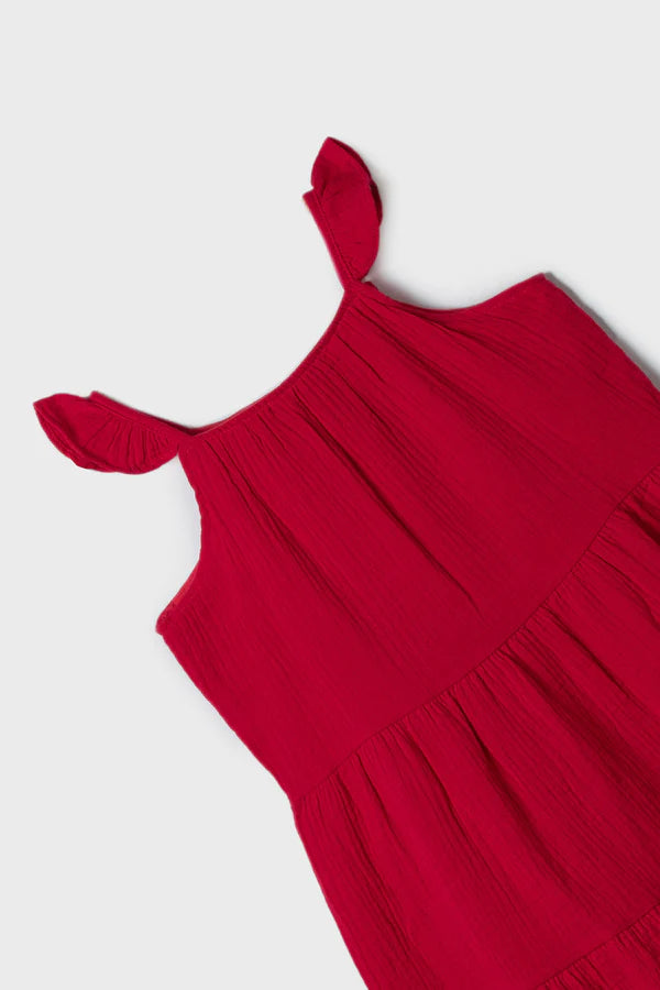 Red Paneled Dress