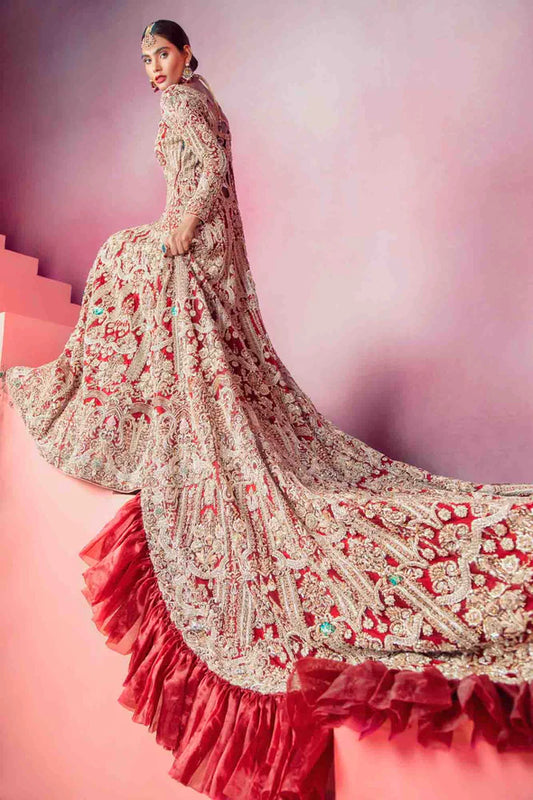 Pakistani Bridal Long Tail Gown