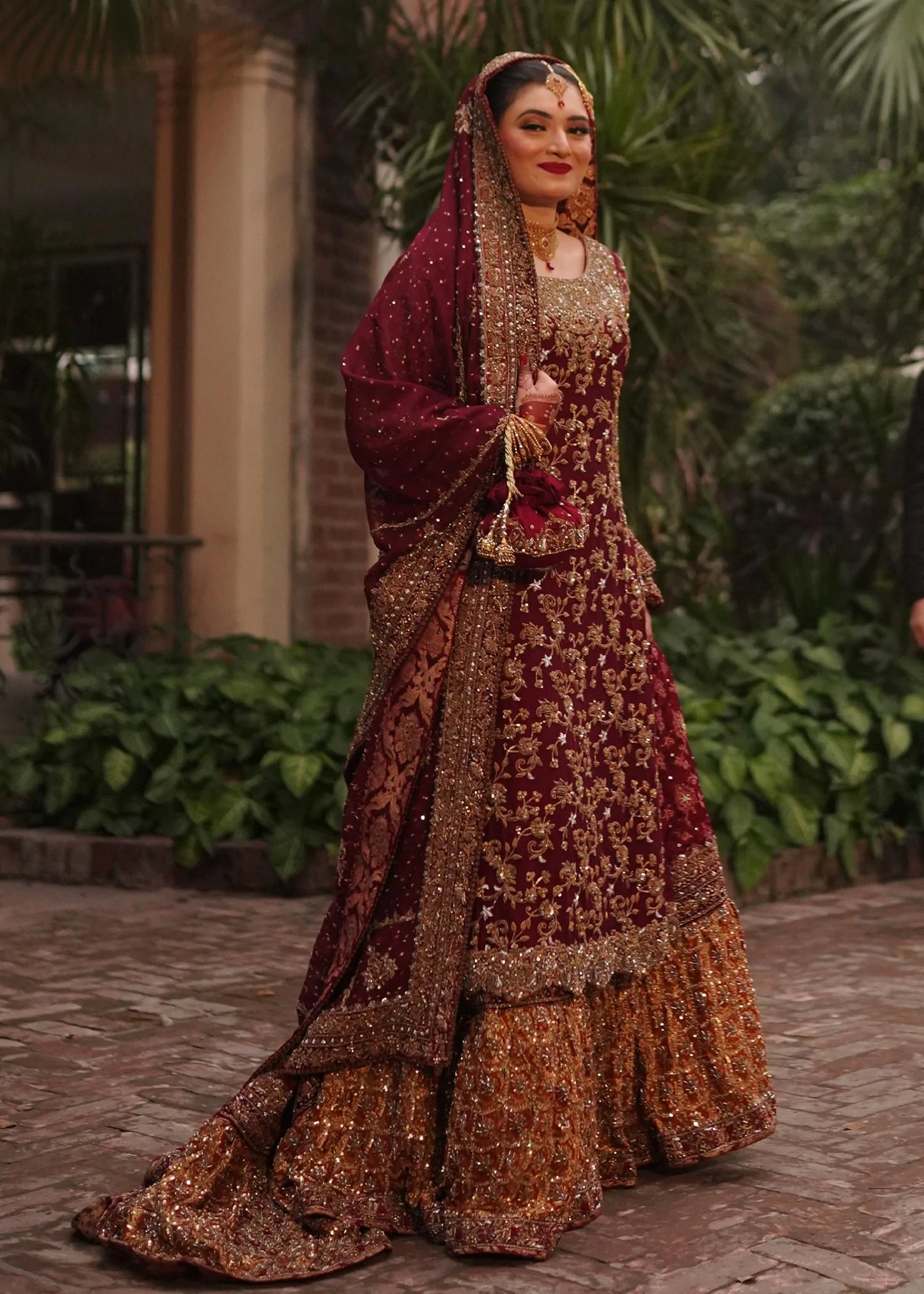 Pakistani Wedding Dress in Bridal Farshi Sharara