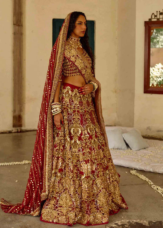 Bridal Wedding Dress in Choli Dupatta and Lehenga Style