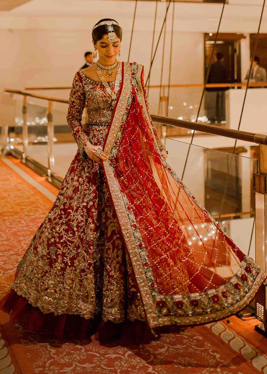 Pakistani Bridal Dress in Wedding Lehenga Choli Style