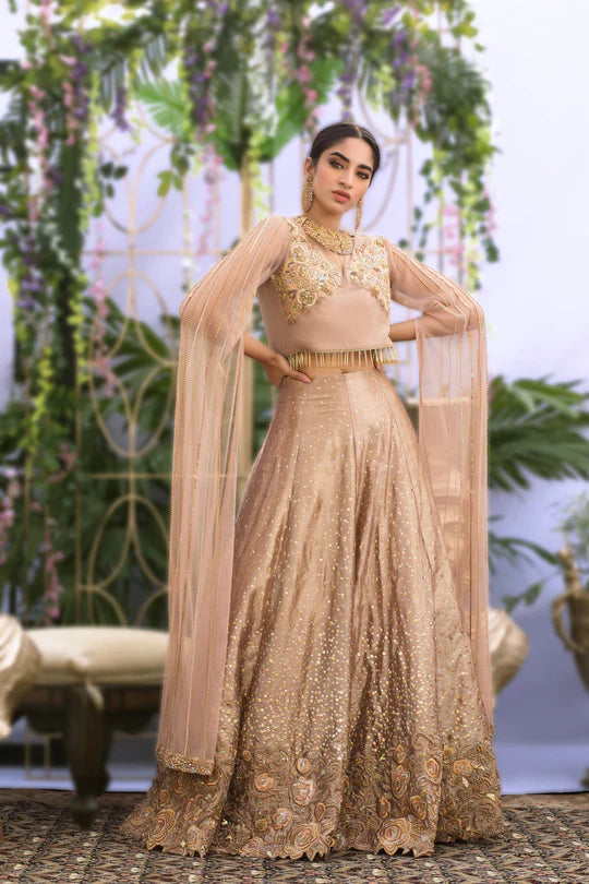 Rose Gold Lenga and Choli