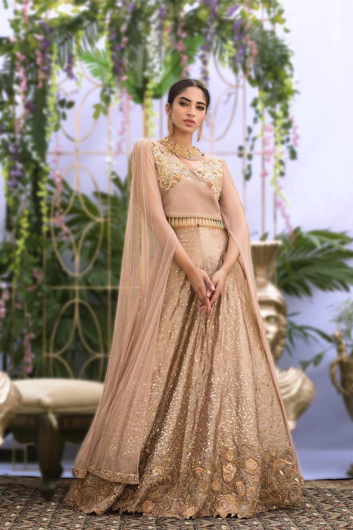 Rose Gold Lenga and Choli