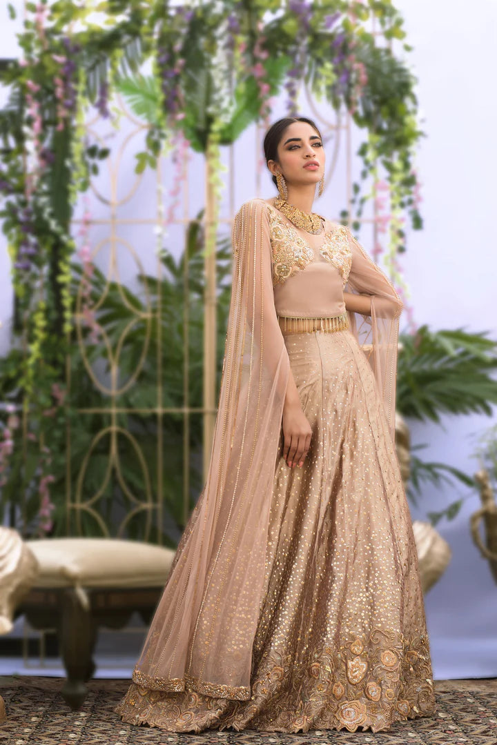 Rose Gold Lenga and Choli