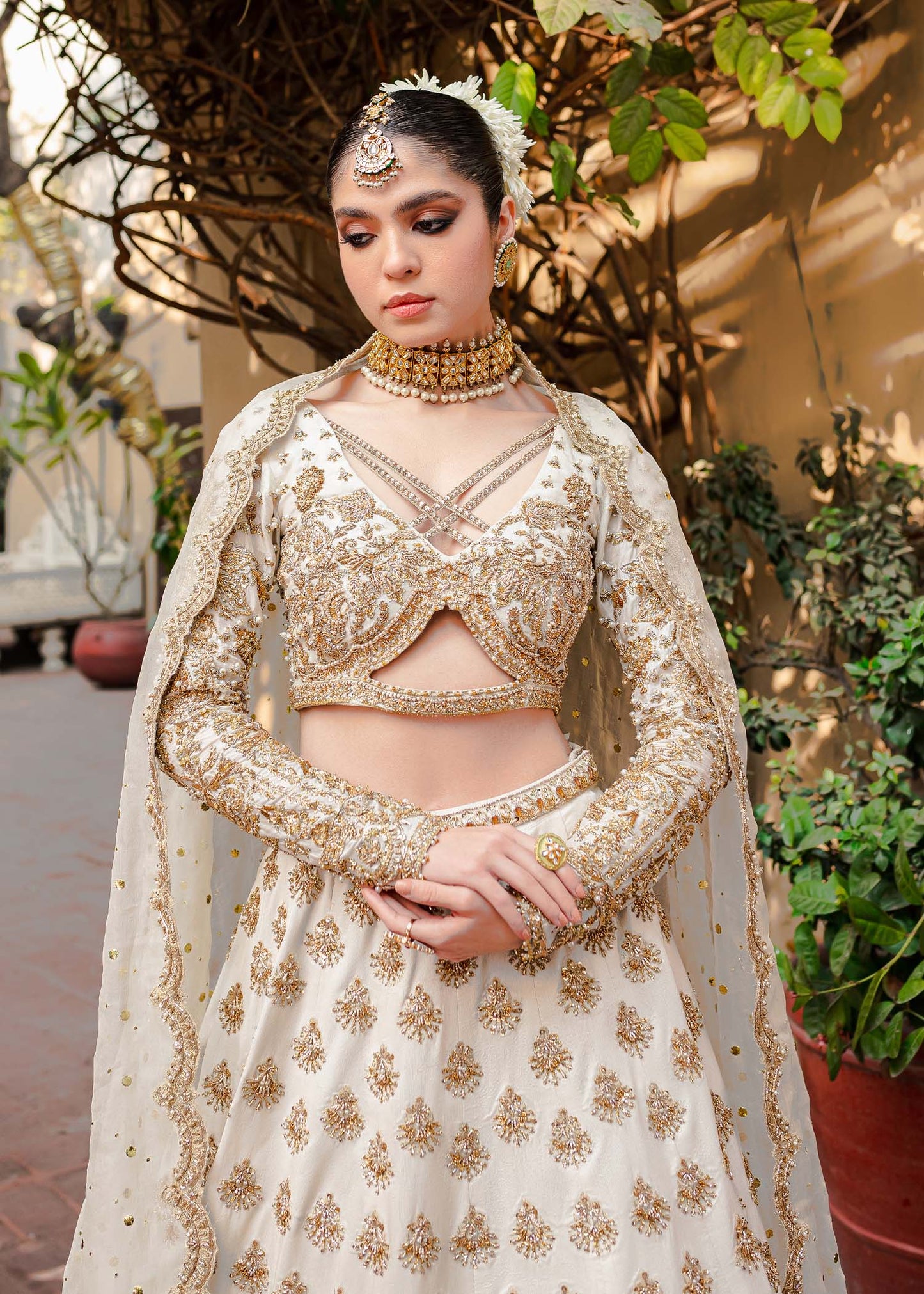 Lehenga Choli and Dupatta Pakistani Bridal Dress