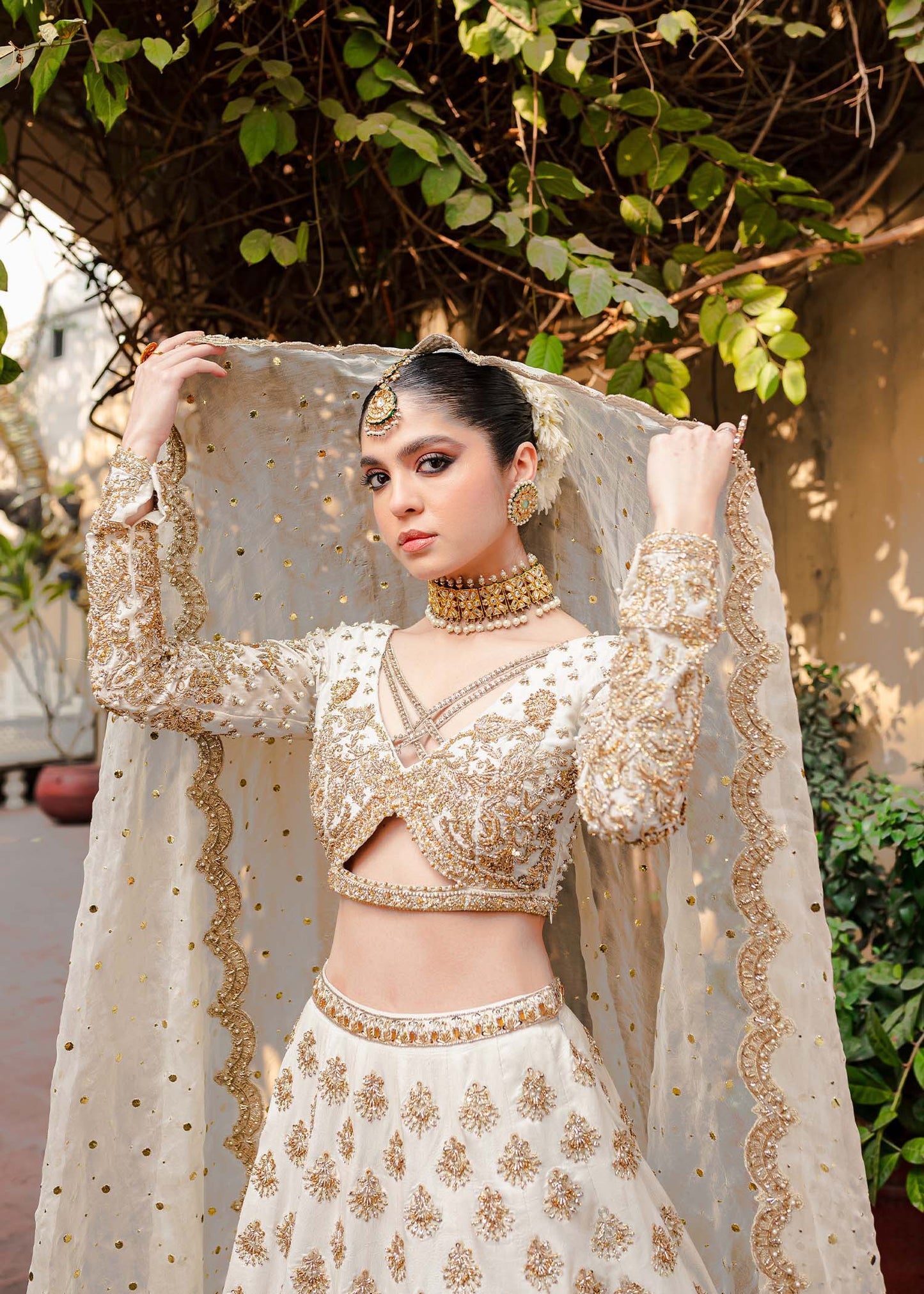 Lehenga Choli and Dupatta Pakistani Bridal Dress