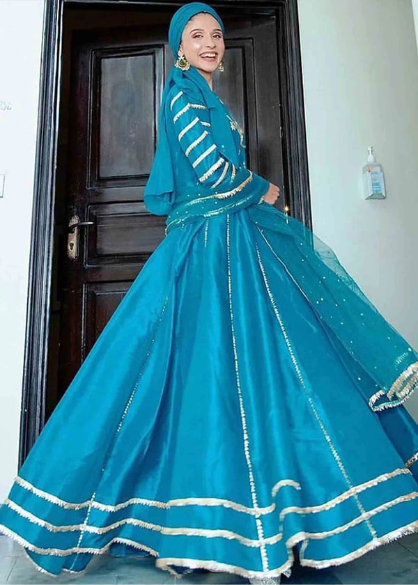 Teal & Gold Peshwas