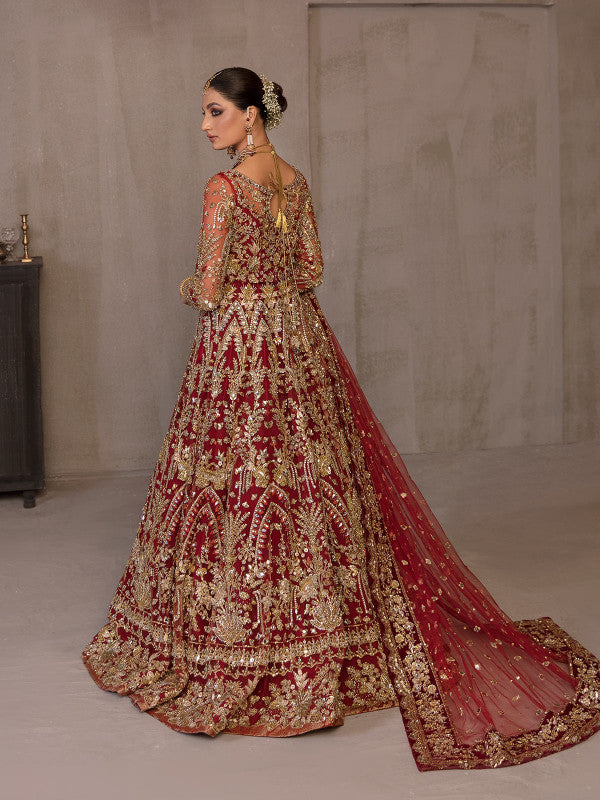 Pakistani Bridal Dress in Gown and Lehenga Style