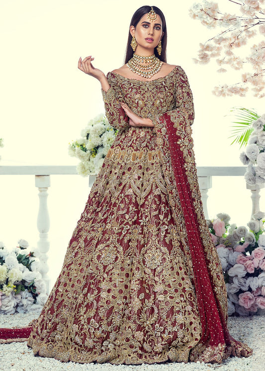 Wedding Gown Dupatta Pakistani Bridal Dress