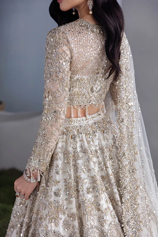 Pakistani Bridal white lehenga choli