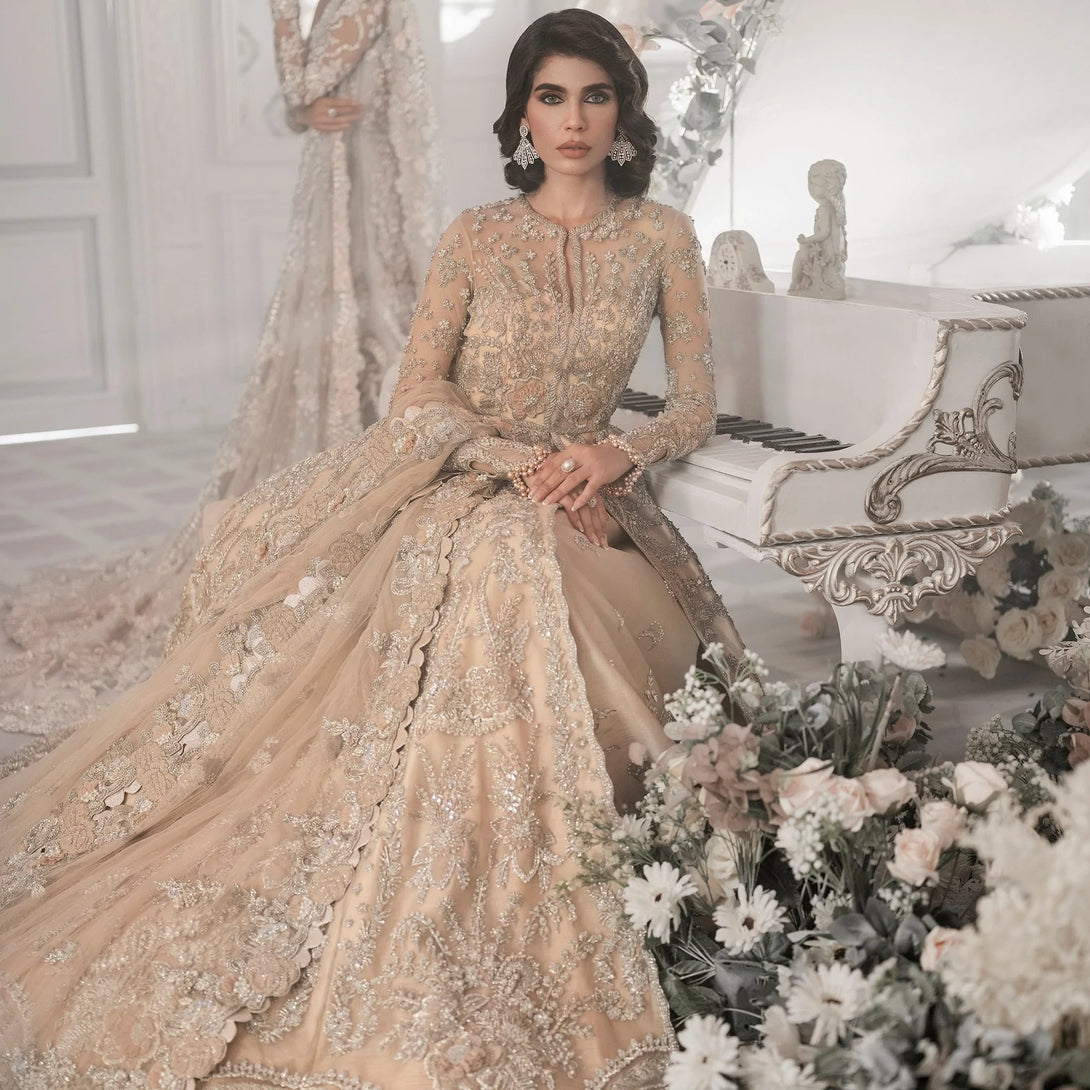 Beige Bridal Lehenga Maxi UY Collection Beige Bridal Lehenga Maxi UY Collection