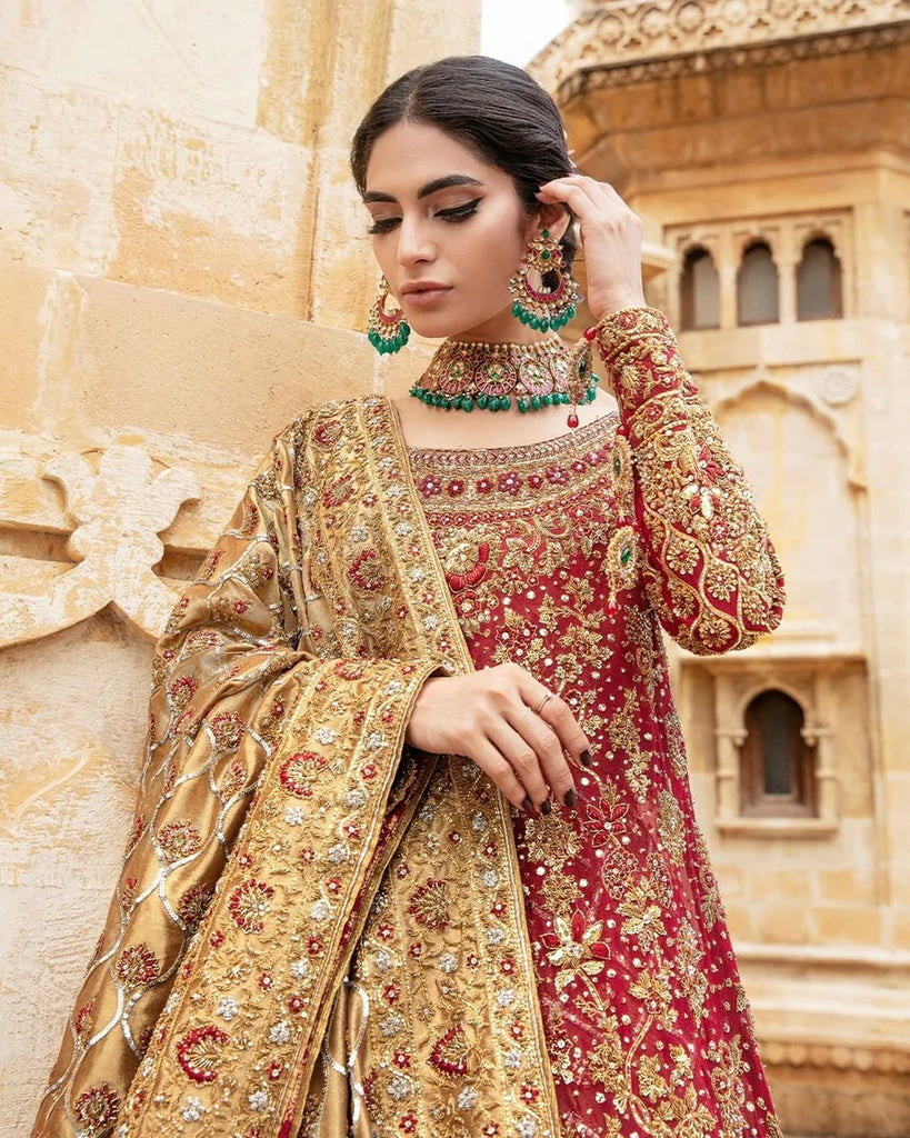 Royal Bridal Wedding Dress In Red Lehenga Kameez Style UY COLLECTION