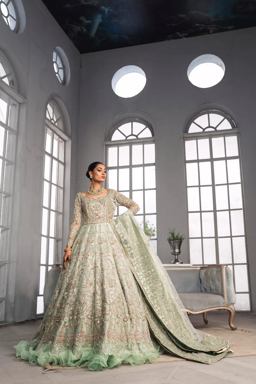 Pakistani Mint Green Bridal