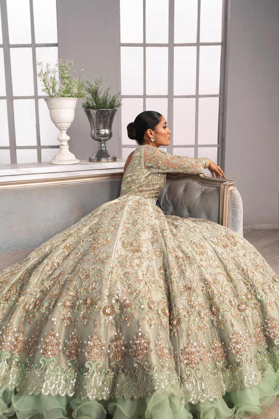 Pakistani Mint Green Bridal UY Collection Pakistani Mint Green Bridal UY Collection