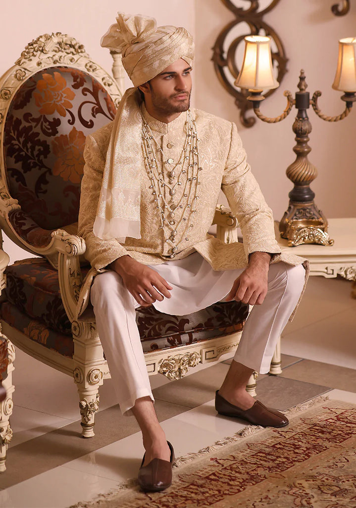 Beige 2025 colour sherwani