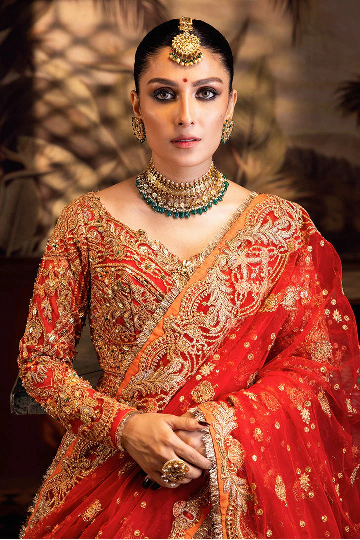 Premium Pakistani Bridal Lehenga With Frock And Dupatta