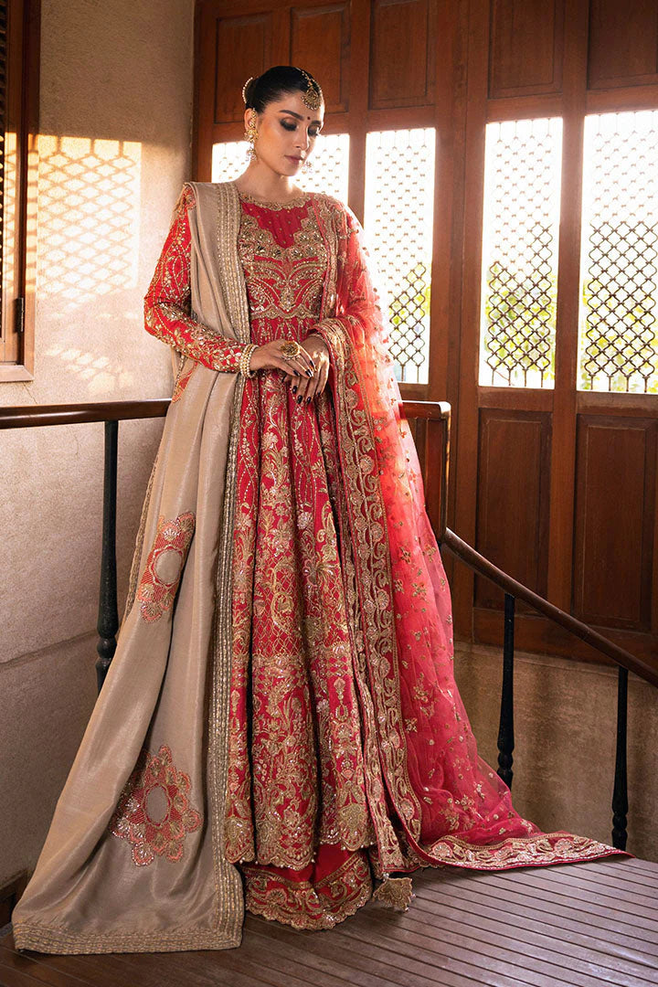 Pakistani Wedding Dress Maxi And Red Sharara