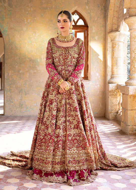 Embellished Lehenga Gown Dupatta Pakistani Bridal Dress