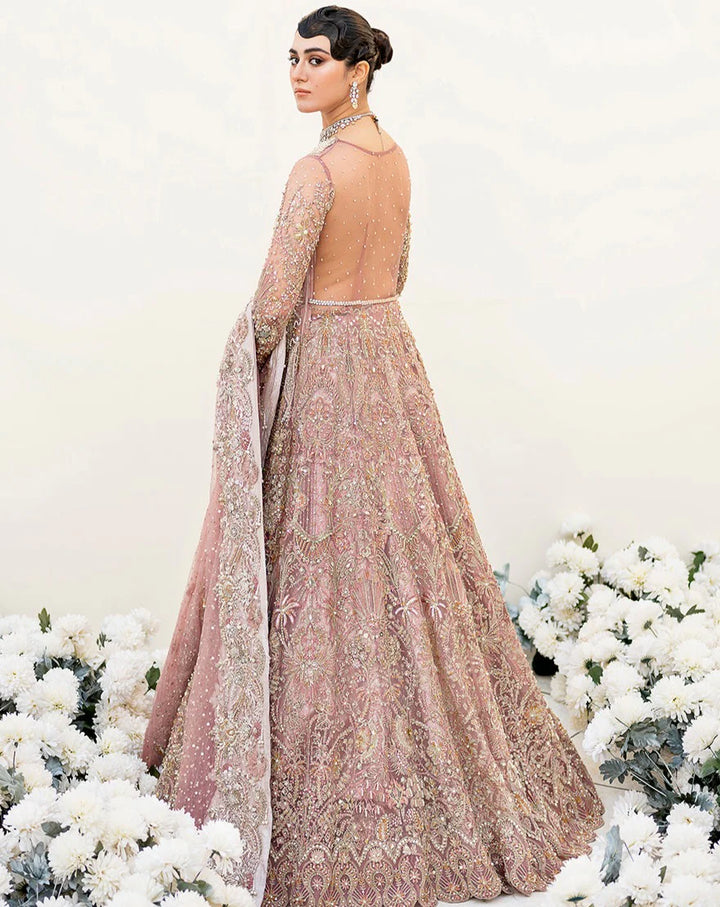 light pink pakistani wedding dress baby pink bridal glam- each & every look is perfectly styled
