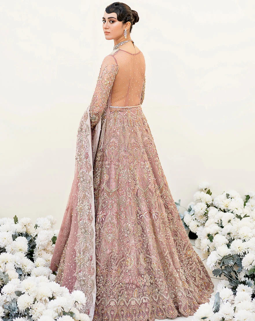 Light Pink Bridal Lehenga Gown Pakistani Wedding Dresses