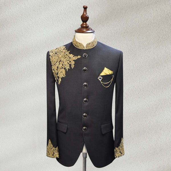 Black Jodhpuri Prince Suit