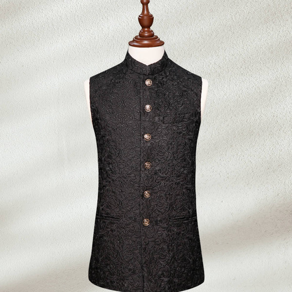 Luxury Black Waistcoat
