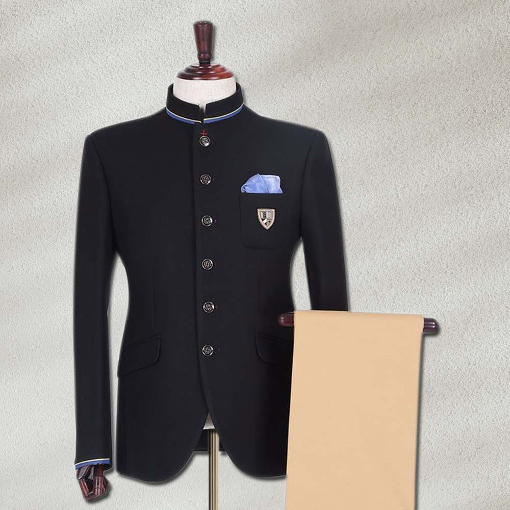 Plain Black Prince Suit