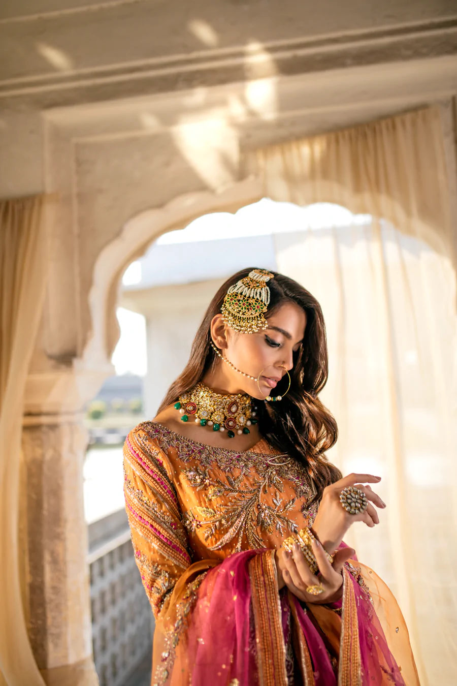 orange mehndi dress pakistani Orange Pakistani Dresses For Mehndi Bridal Lehenga Latest Bridal Mehndi Dresses 2019 Traditional