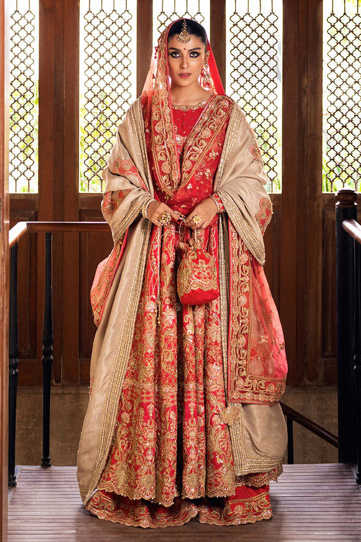 Pakistani Wedding Dress Maxi And Red Sharara