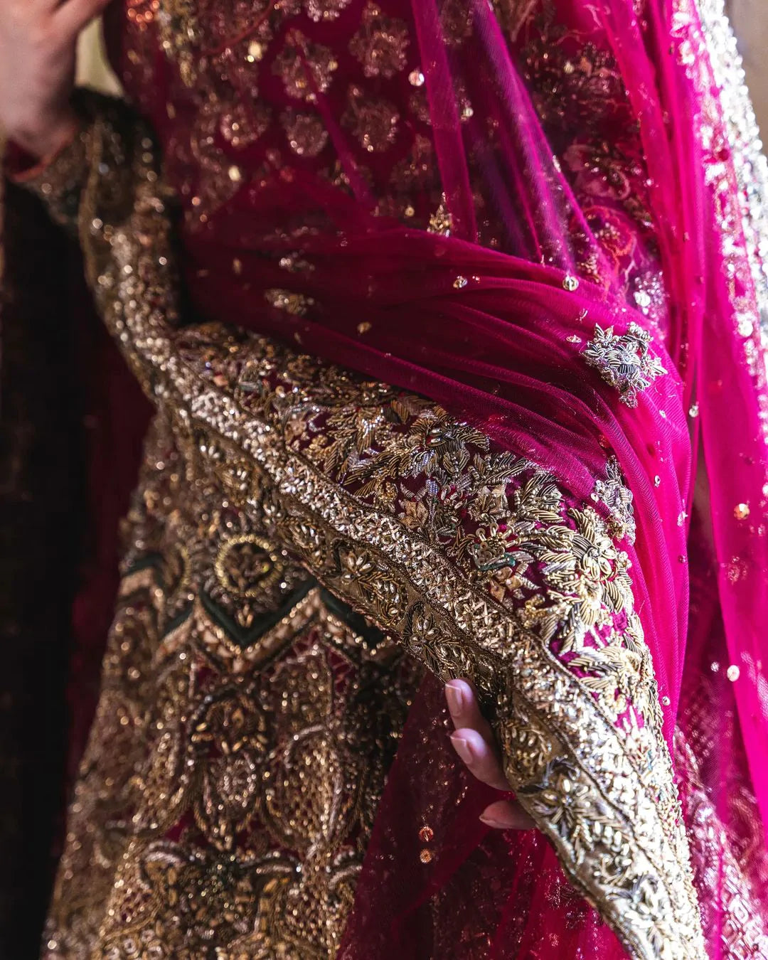 Pakistani Wedding Dresses Dark Pink Lehenga Choli