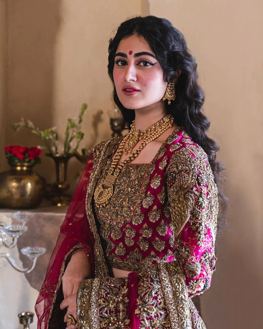 Pakistani Wedding Dresses Dark Pink Lehenga Choli