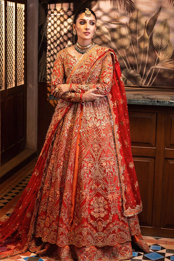 Premium Pakistani Bridal Lehenga With Frock And Dupatta