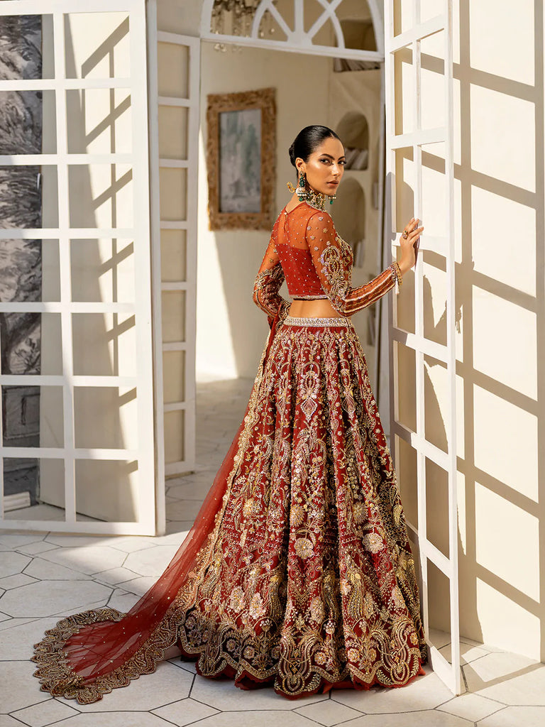 Royal Bridal Wedding Dress In Red Lehenga Kameez Style – UY COLLECTION
