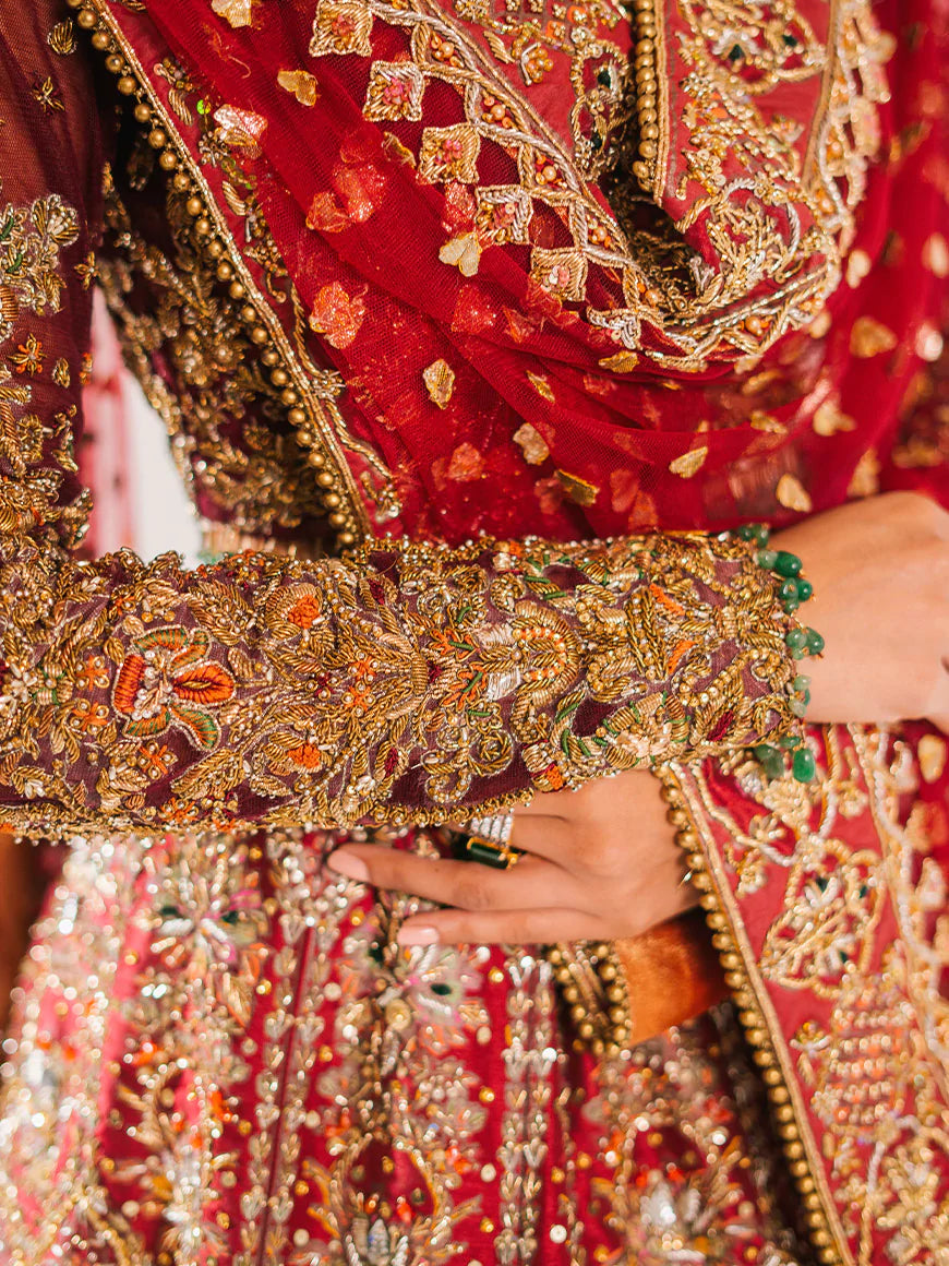 Red Bridal Lehnga Choli For Pakistani Wedding Dresses