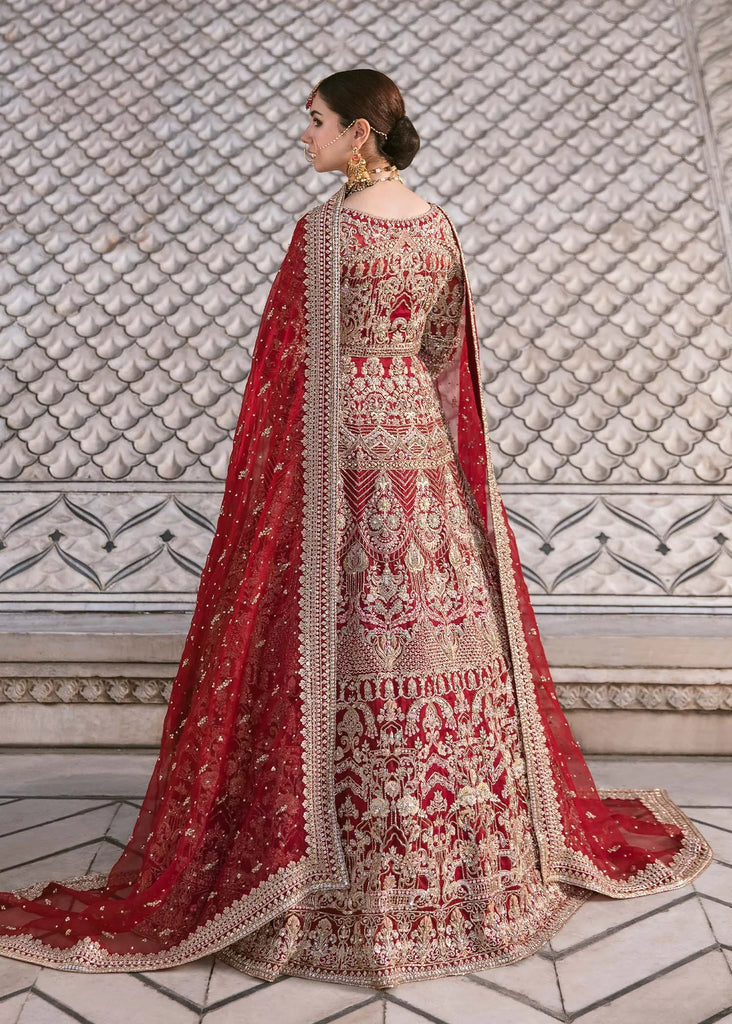 astonishing Red White Bridal Lehenga L013309