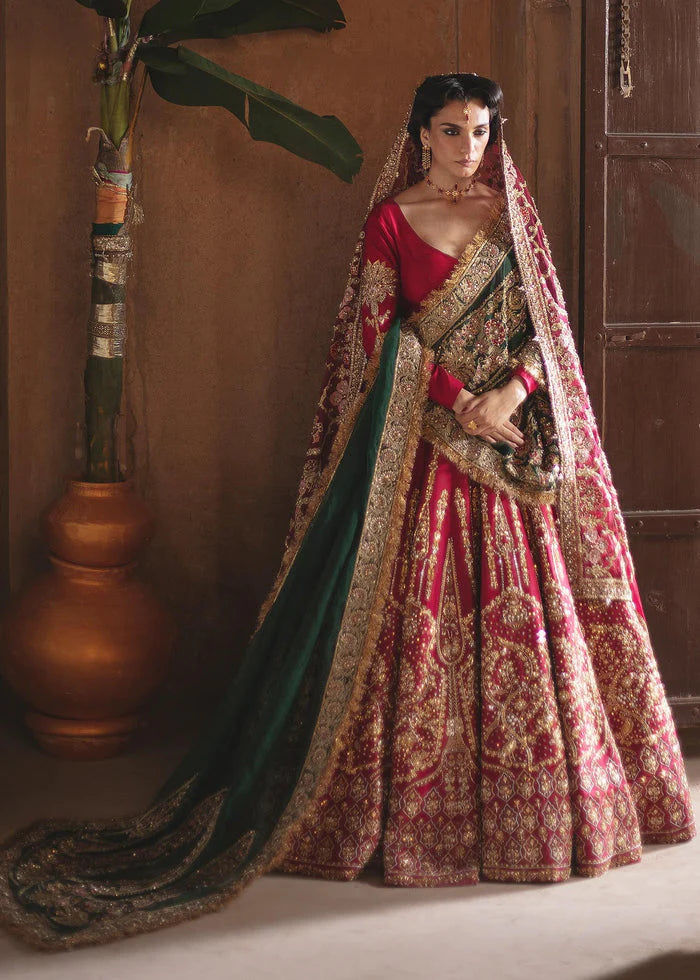 Maroon golden 2025 lehenga choli