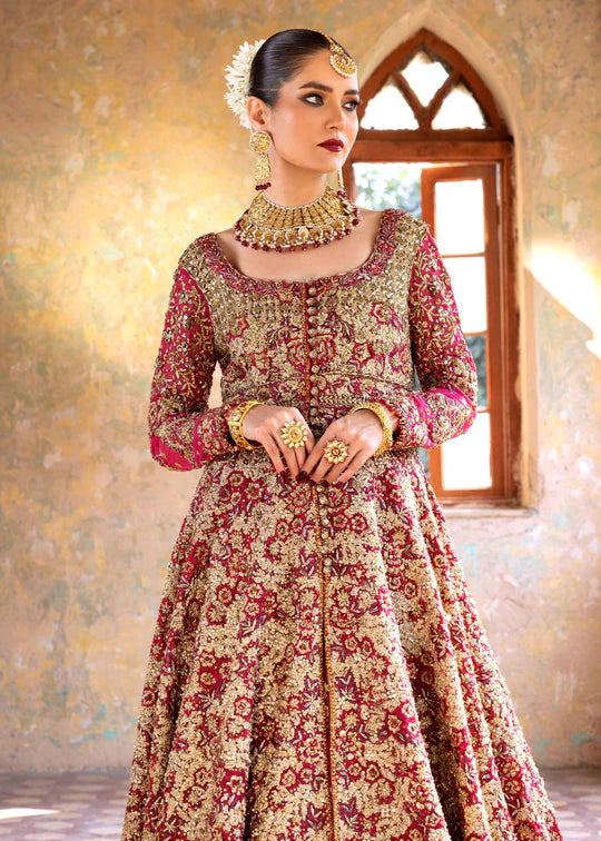 Embellished Lehenga Gown Dupatta Pakistani Bridal Dress