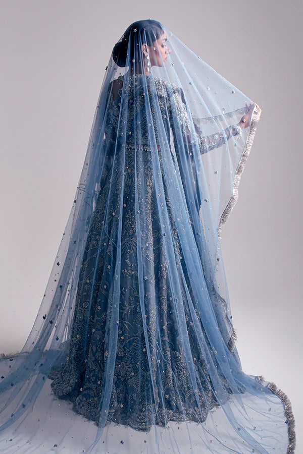 Sky Blue Lehenga Choli for Pakistani Wedding Dress