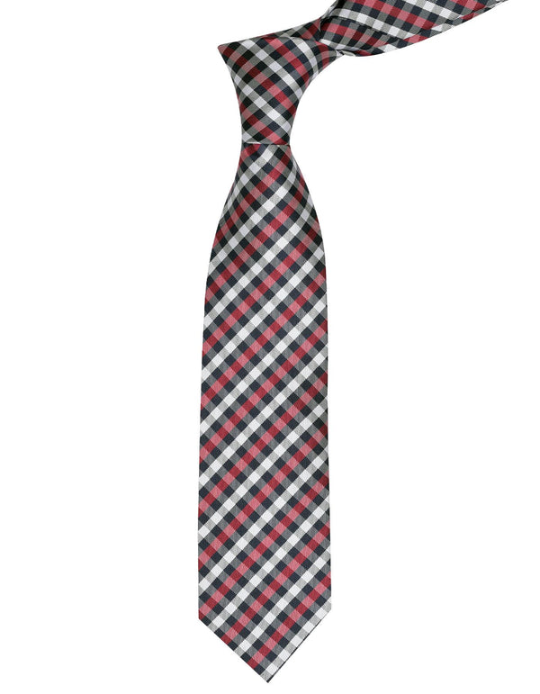 Navy/red Check Tie