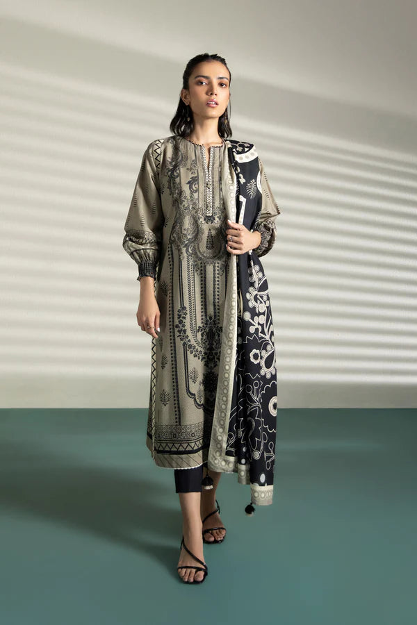 Printed Khaddar Suit