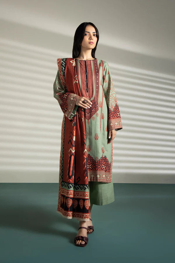 Printed Khaddar Suit