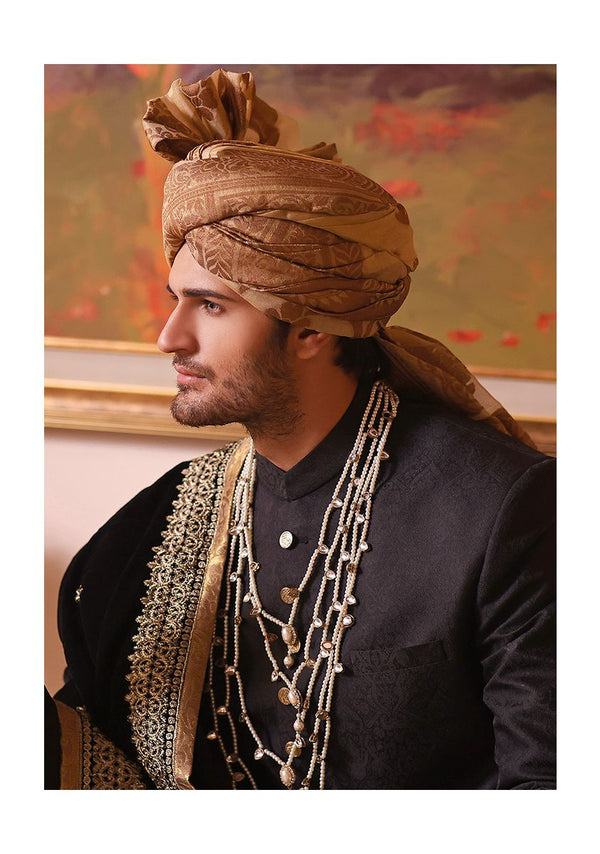 Traditional Organza Gold Turban