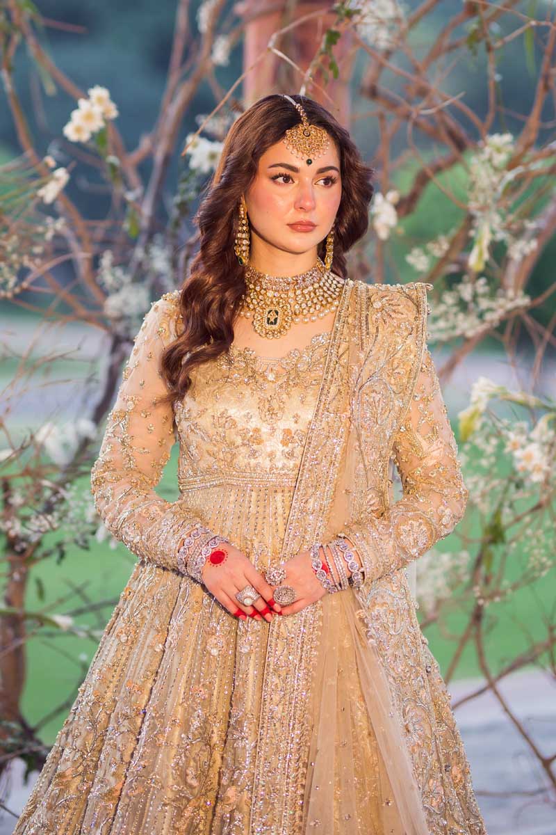 White Silver Lehenga Gown Pakistani Wedding Dresses